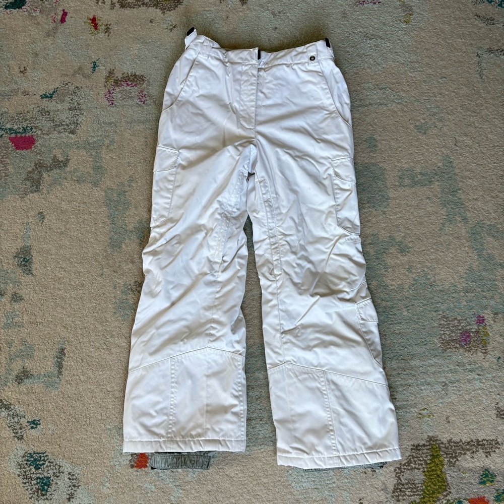 Kids White Snow Pants